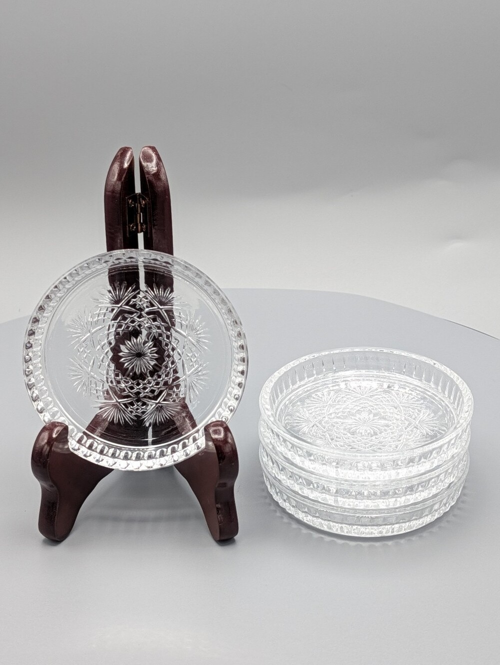 Vintage Crystal Clear "Essex" Lead Crystal Coasters – Set of 4
